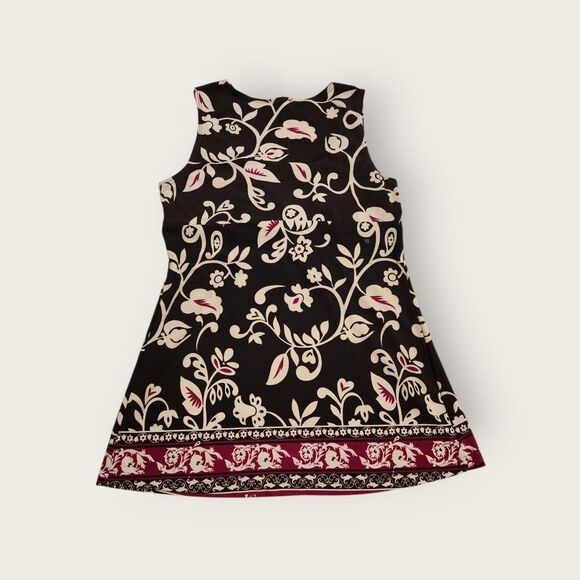 Vintage Y2k Agenda brown floral empire waist flowy babydoll sleeveless shirt - Picture 2 of 4